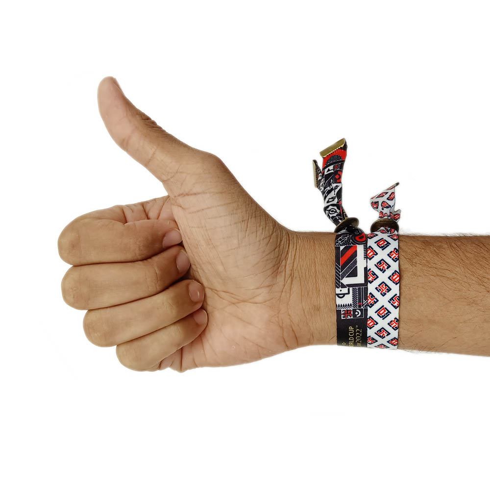 Fifa World Cup - Fabric Fashionable Qatar 2022 World Cup Nylon Wrist Band - Germany