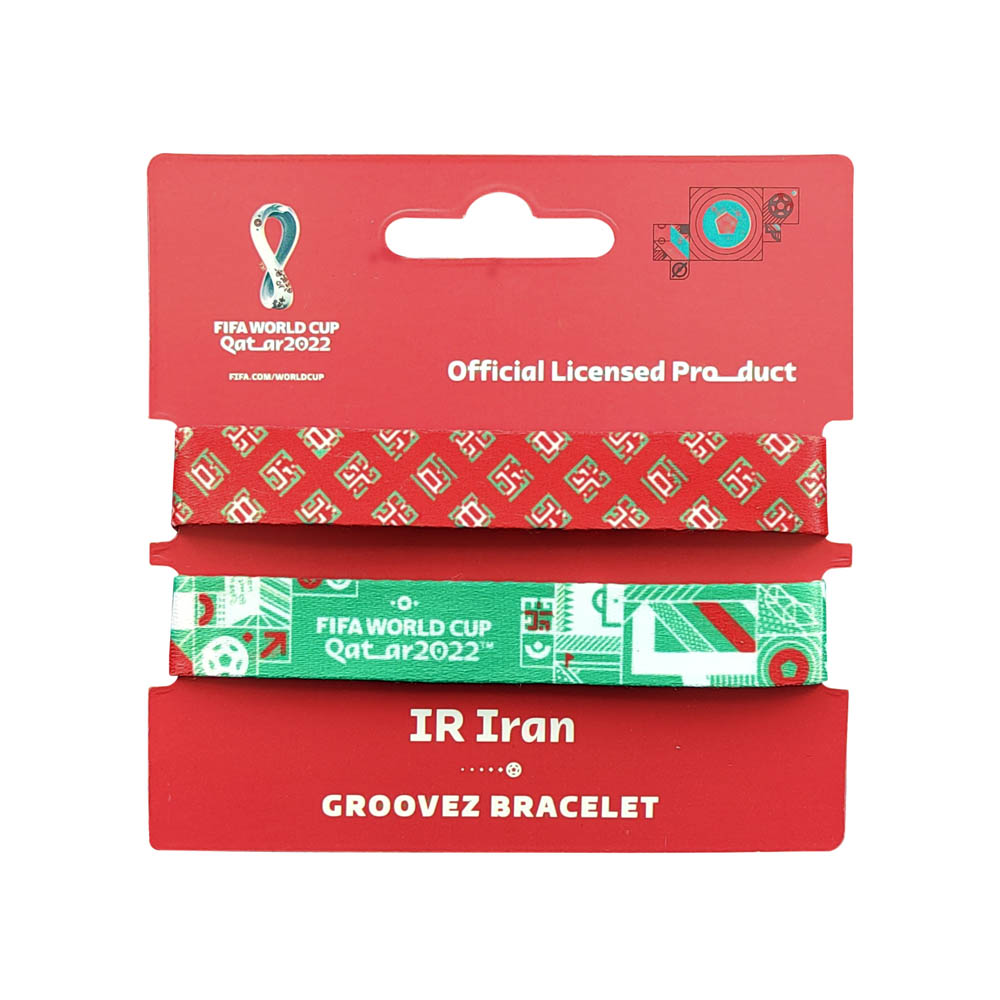 Fifa World Cup - Fabric Fashionable Qatar 2022 World Cup Nylon Wrist Band - Iran