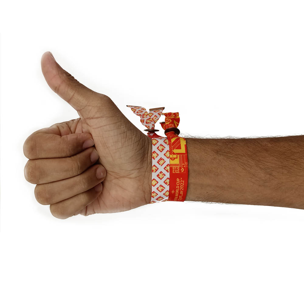 Fifa World Cup - Fabric Fashionable Qatar 2022 World Cup Nylon Wrist Band - Spain