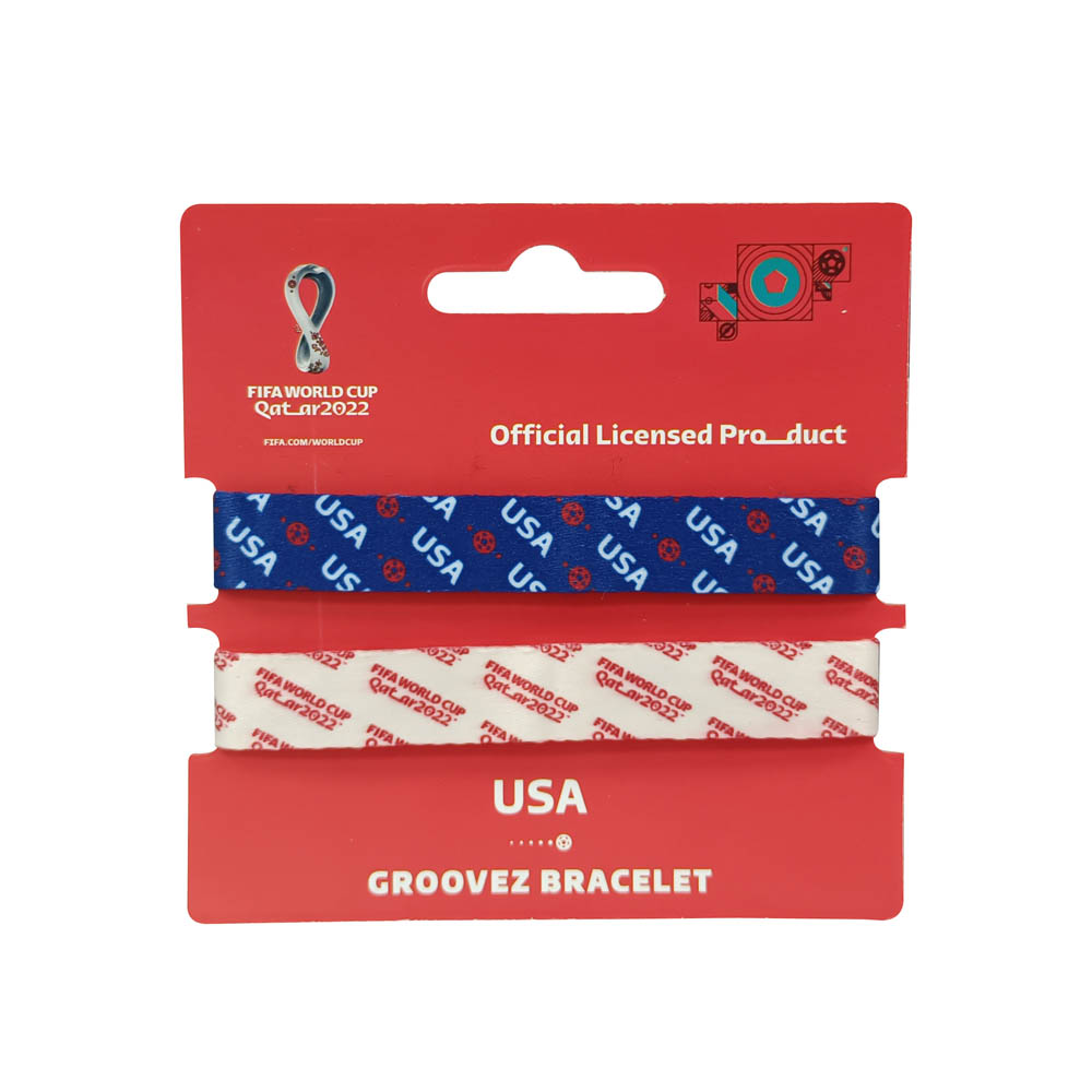 Fifa World Cup - Fabric Fashionable Qatar 2022 World Cup Nylon Wrist Band - USA