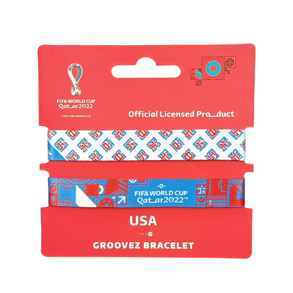 Fifa World Cup - Fabric Fashionable Qatar 2022 World Cup Nylon Wrist Band - USA