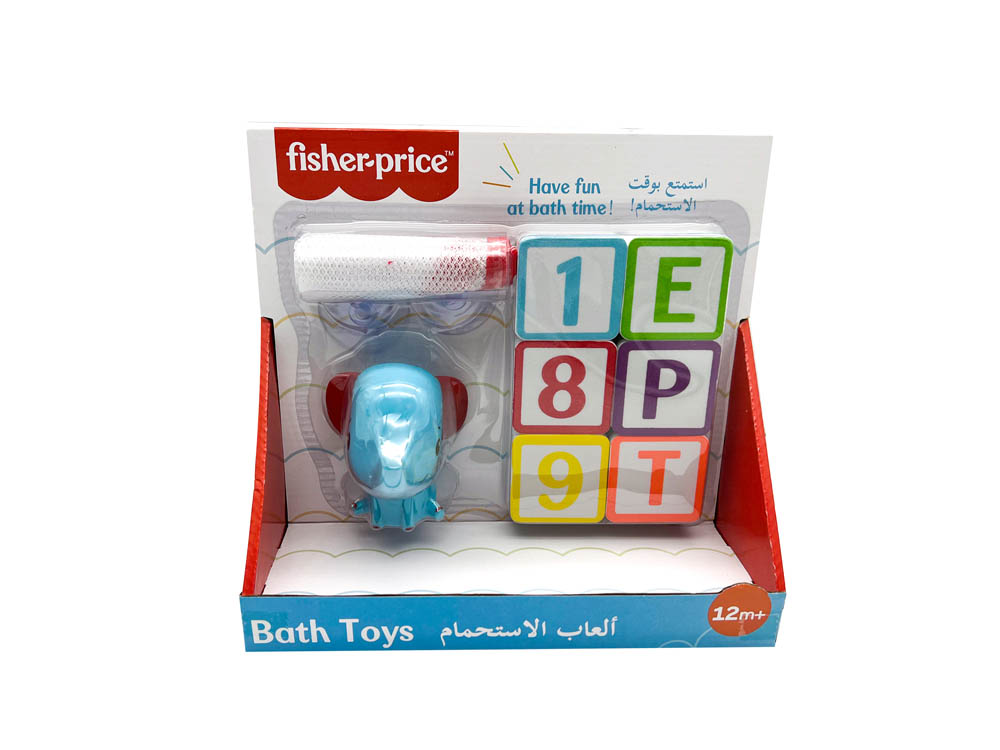 Fisher Price - Bath Toys - Letters, Numbers & Squirter Animal 3.5?- Elephant