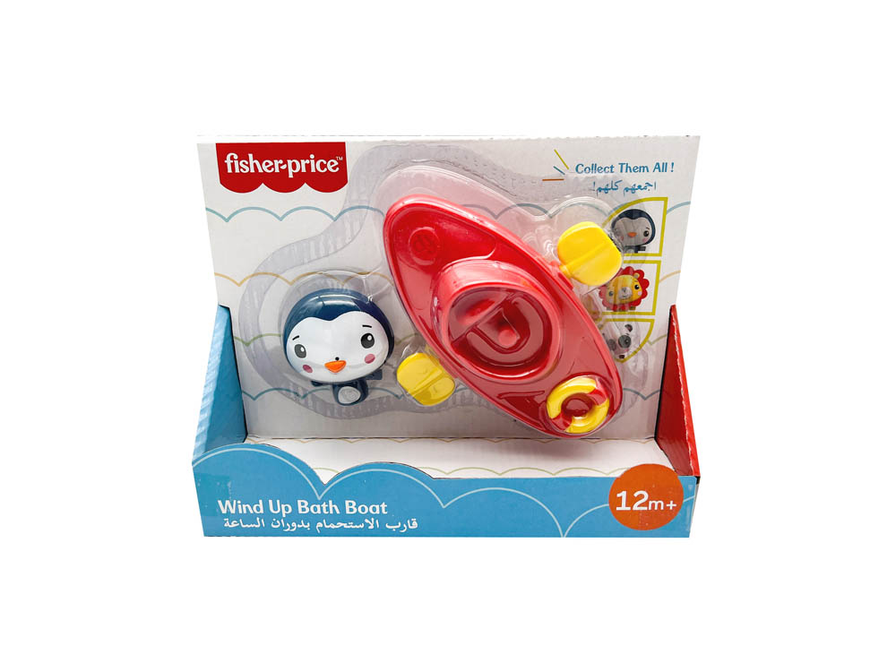 Fisher Price - Wind Up Boat With Figure Animal - Penguin