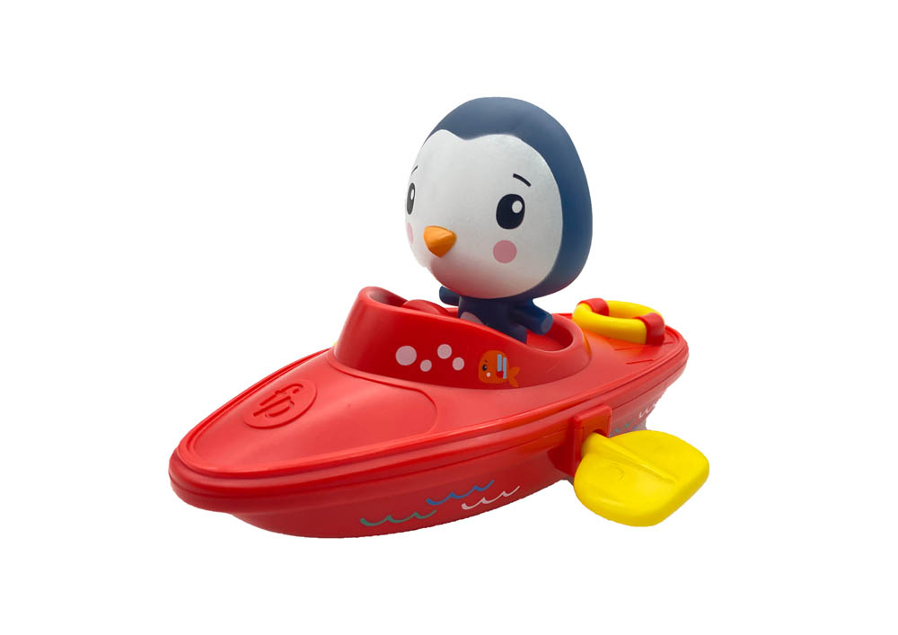 Fisher Price - Wind Up Boat With Figure Animal - Penguin