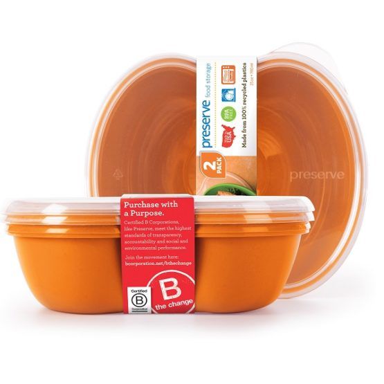 Preserve Sandwich Food Storage Orange 2 Pack