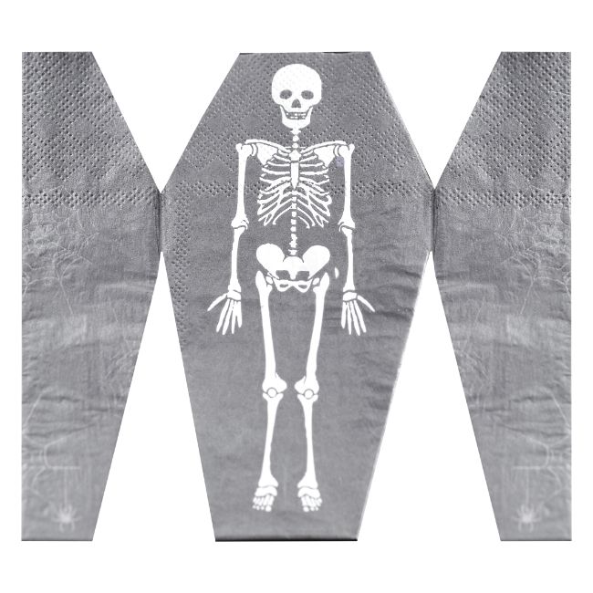Ginger Ray - Fold Out Skeleton Coffin Napkin