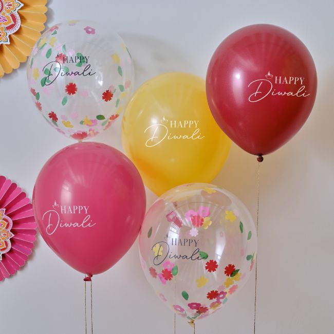 Ginger Ray - Happy Diwali Confetti Balloons