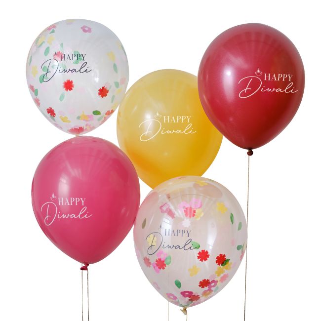 Ginger Ray - Happy Diwali Confetti Balloons