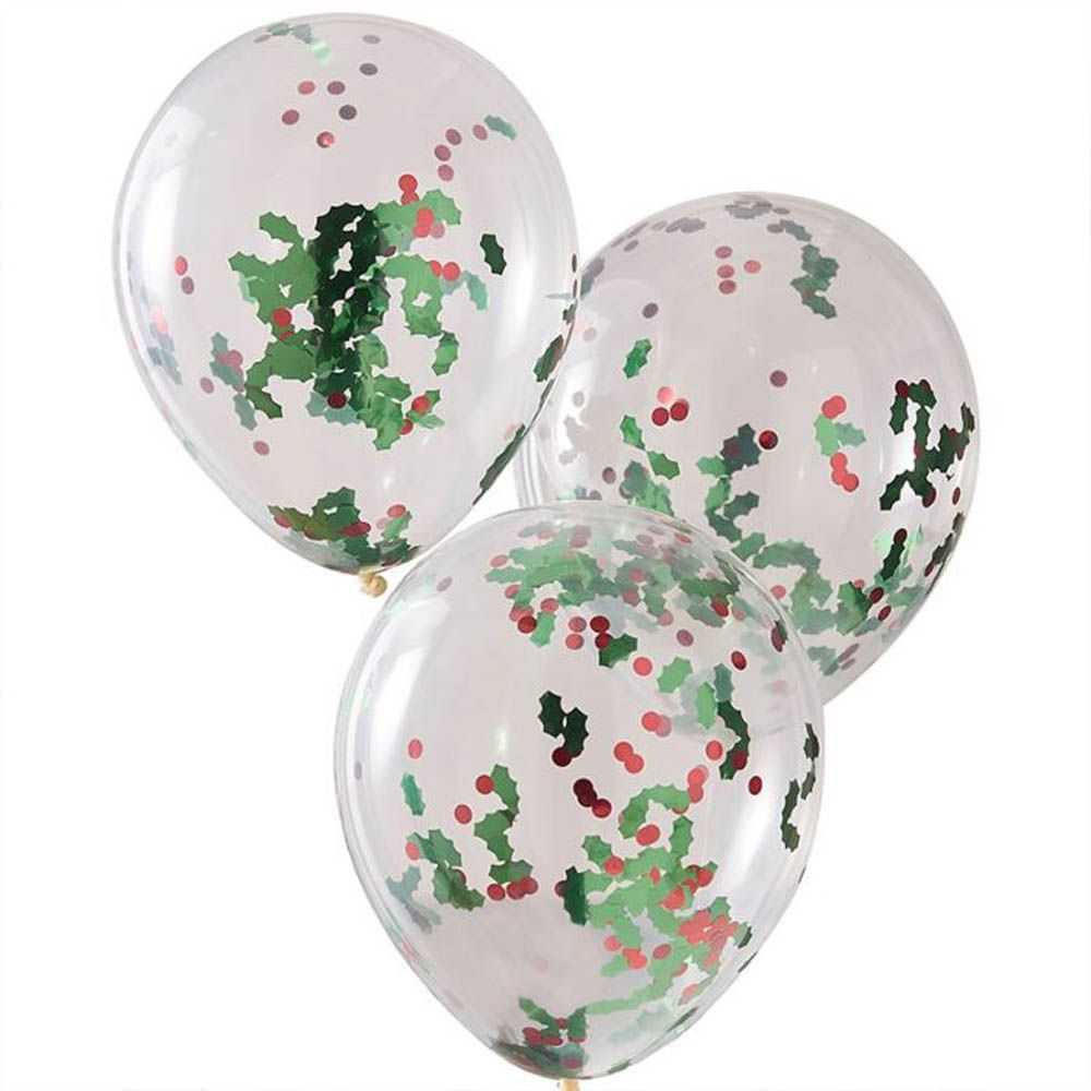 Ginger Ray - Holly Confetti Balloons