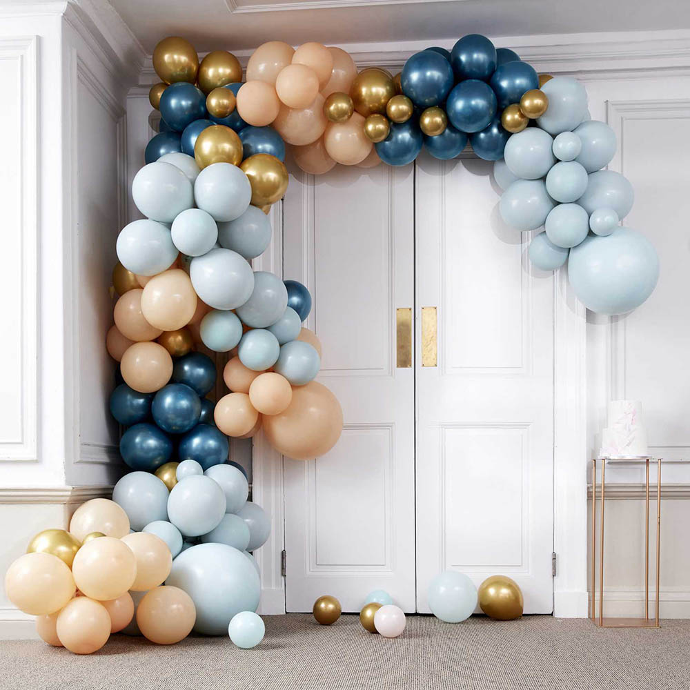 Ginger Ray - Luxe Teal and Gold Chrome Balloon Arch Kit