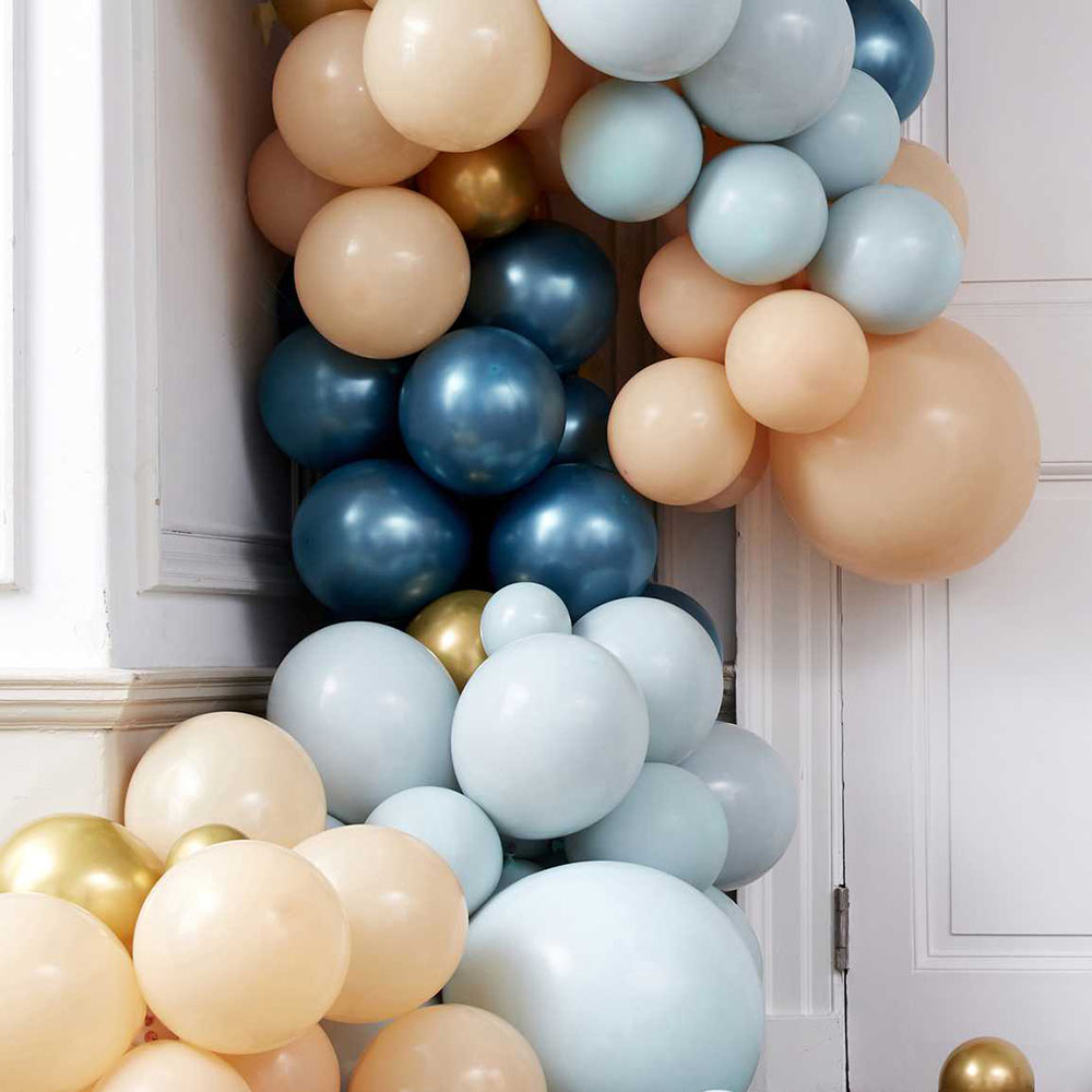 Ginger Ray - Luxe Teal and Gold Chrome Balloon Arch Kit