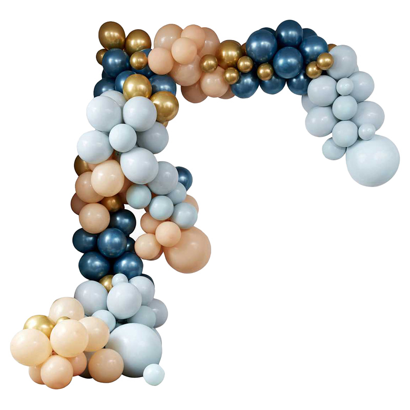 Ginger Ray - Luxe Teal and Gold Chrome Balloon Arch Kit