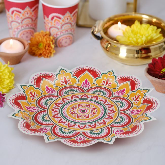 Ginger Ray - Multicoloured Patterned Paper Plates