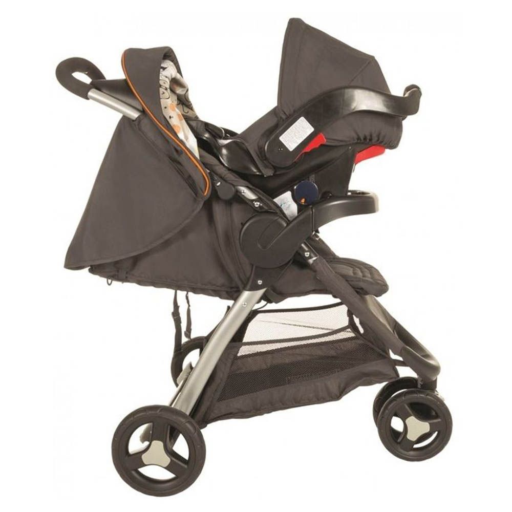 Graco Fast Action Fold Sport Bowtie Bear Travel System Brown Car