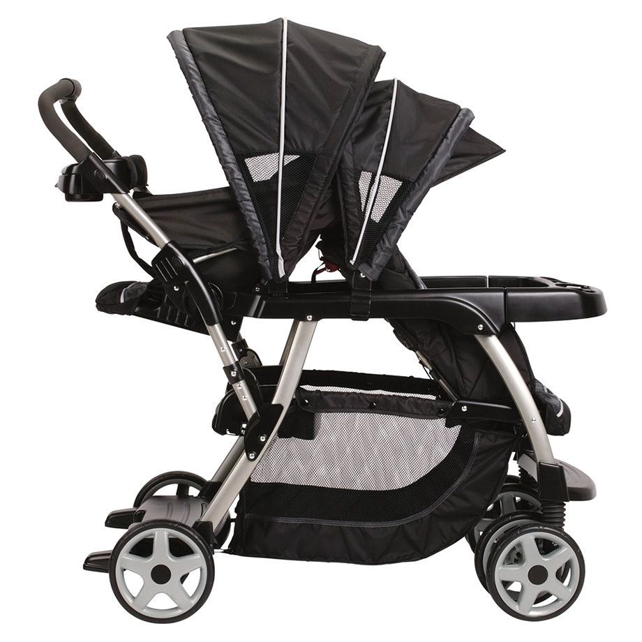 Graco Black Ready2Grow Click Connect LX Double Stroller