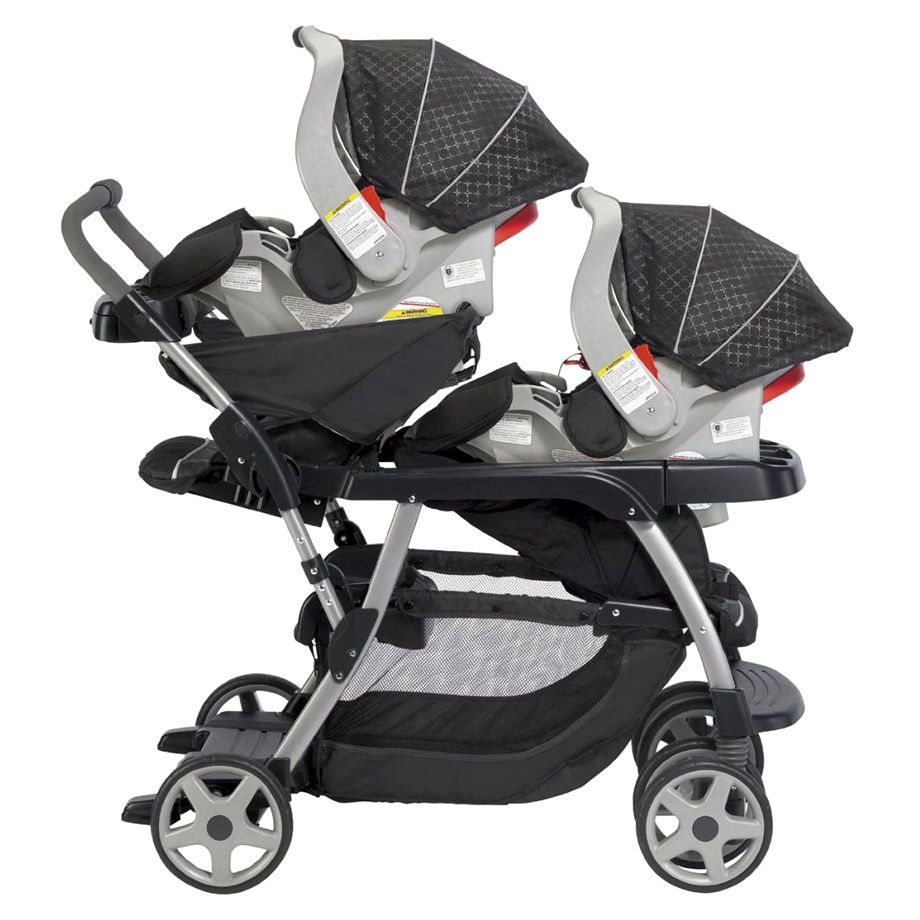 Graco Black Ready2Grow Click Connect LX Double Stroller