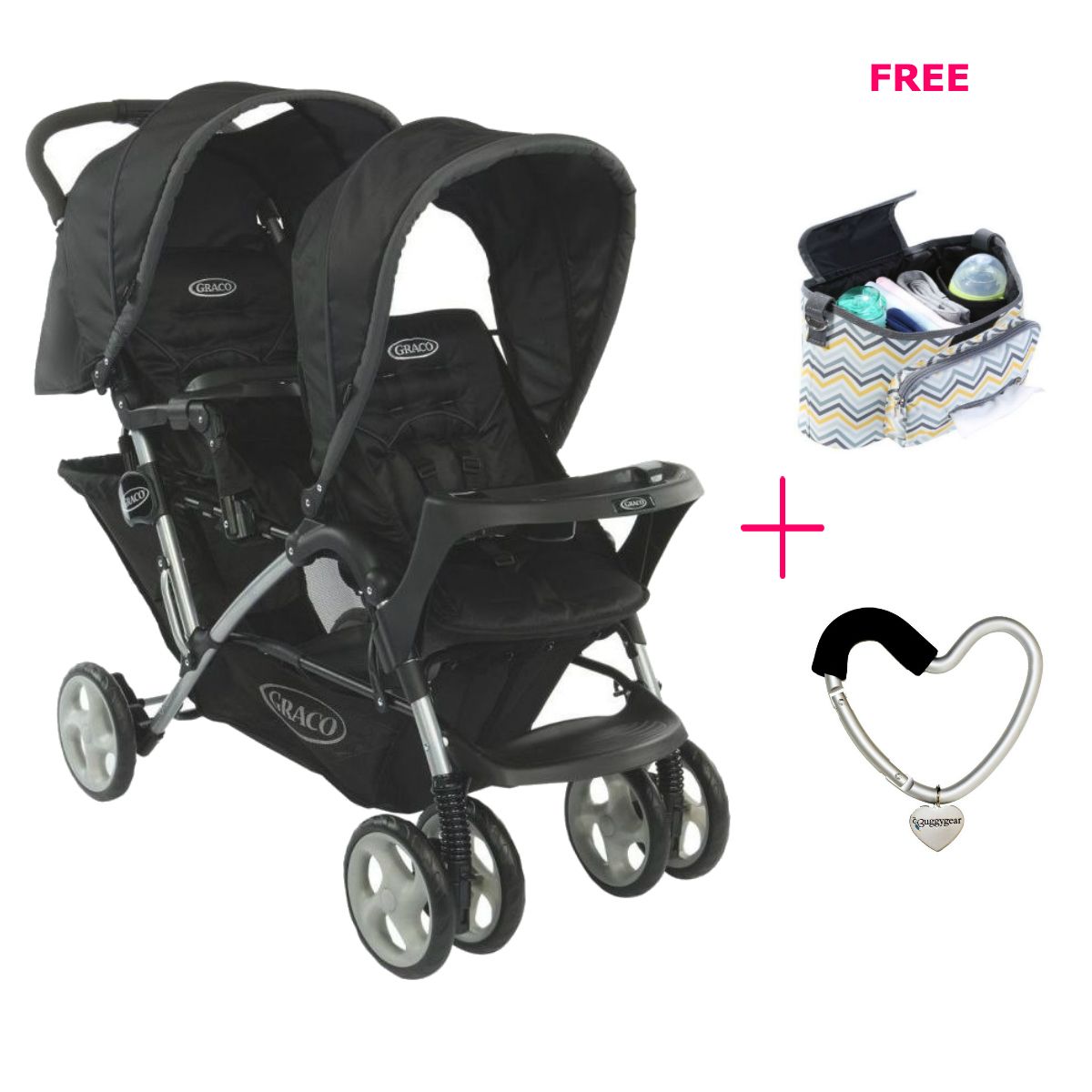 Graco trekko duo three wheel hot sale stroller sport luxe