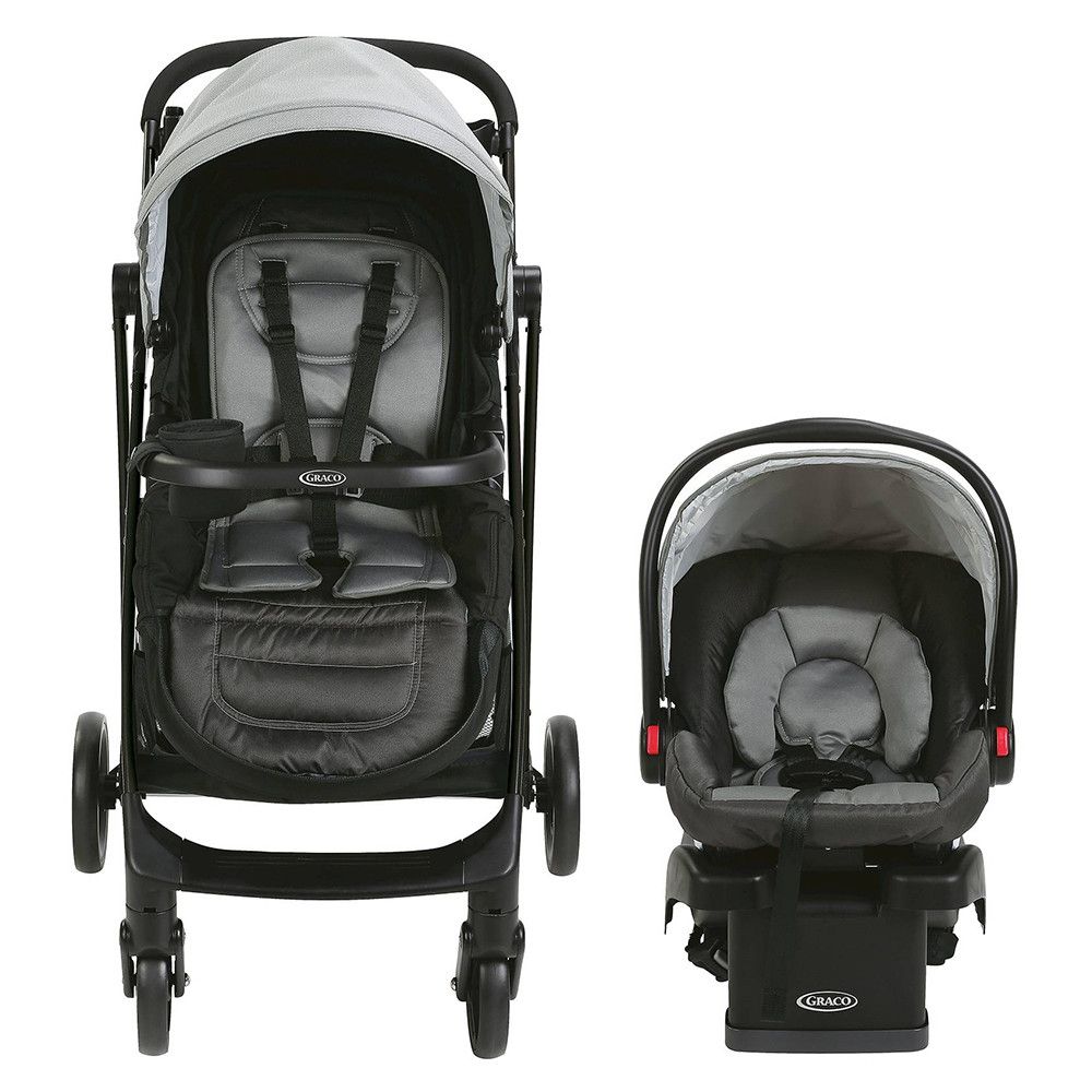 Graco White Remix Travel System -White Car Seat & Stroller Set