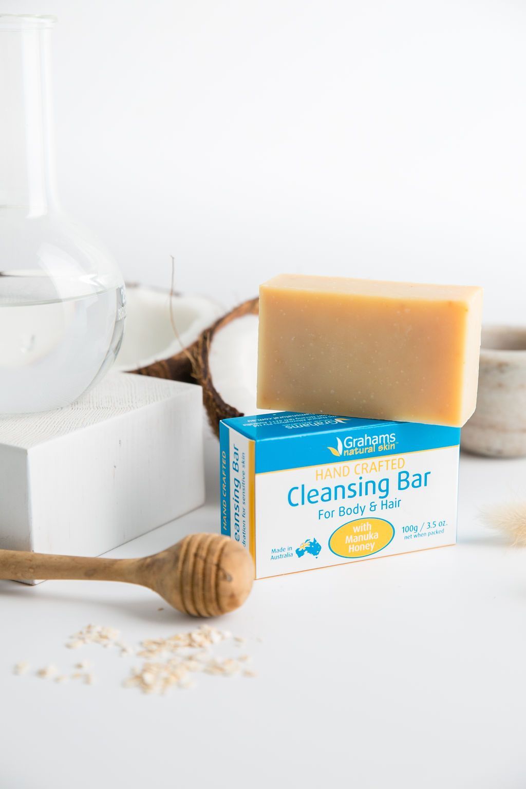 Grahams Natural -Body & Hair Cleansing Bar 100 grams