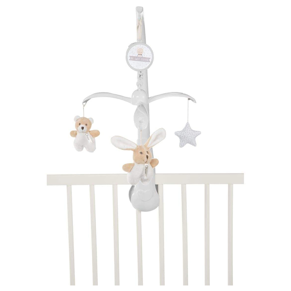 Chicco - My Sweet Dou Dou Teddy Bear & Bunny Cot Mobile 0m+