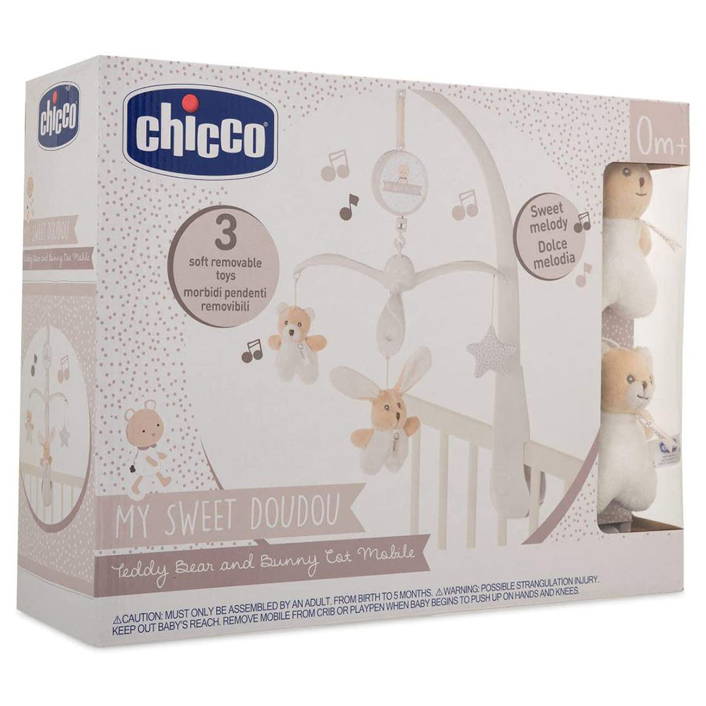 Chicco - My Sweet Dou Dou Teddy Bear & Bunny Cot Mobile 0m+