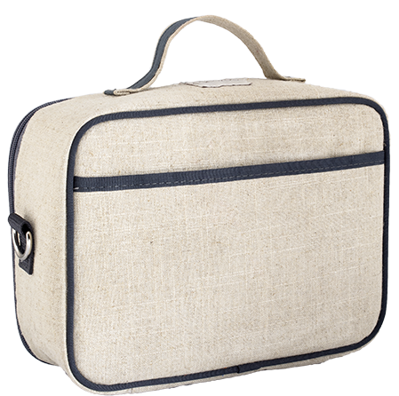 SoYoung Raw linen Grey Robot Lunch Box