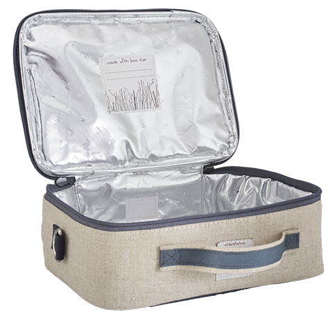 SoYoung Raw linen Grey Robot Lunch Box