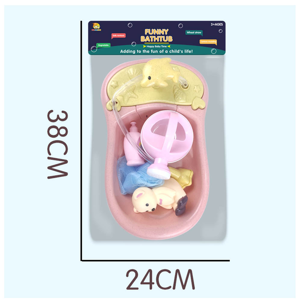 Haijaibao - Baby Bathtub Fountain With Bath Accessories + Plastic Animals