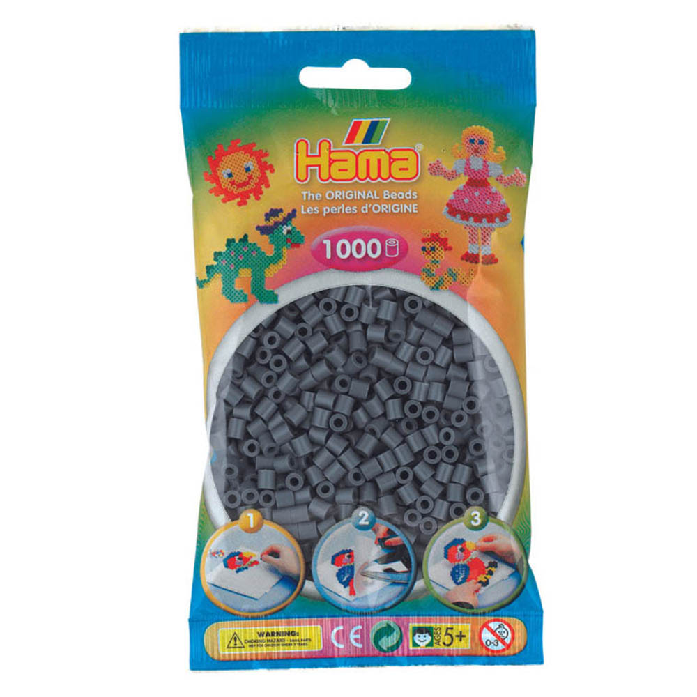 Hama - Midi Beads In Bag - Dark Grey