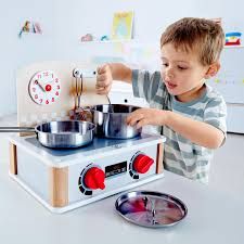 Hape 2-In-1 Kitchen & Grill Set - Role Play Toys