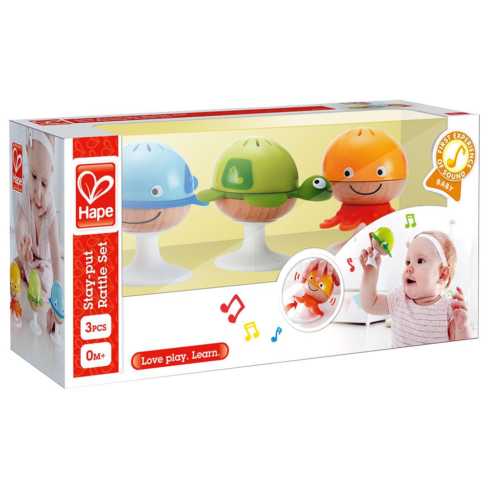 Hape Stay-Put Rattle Toy Set