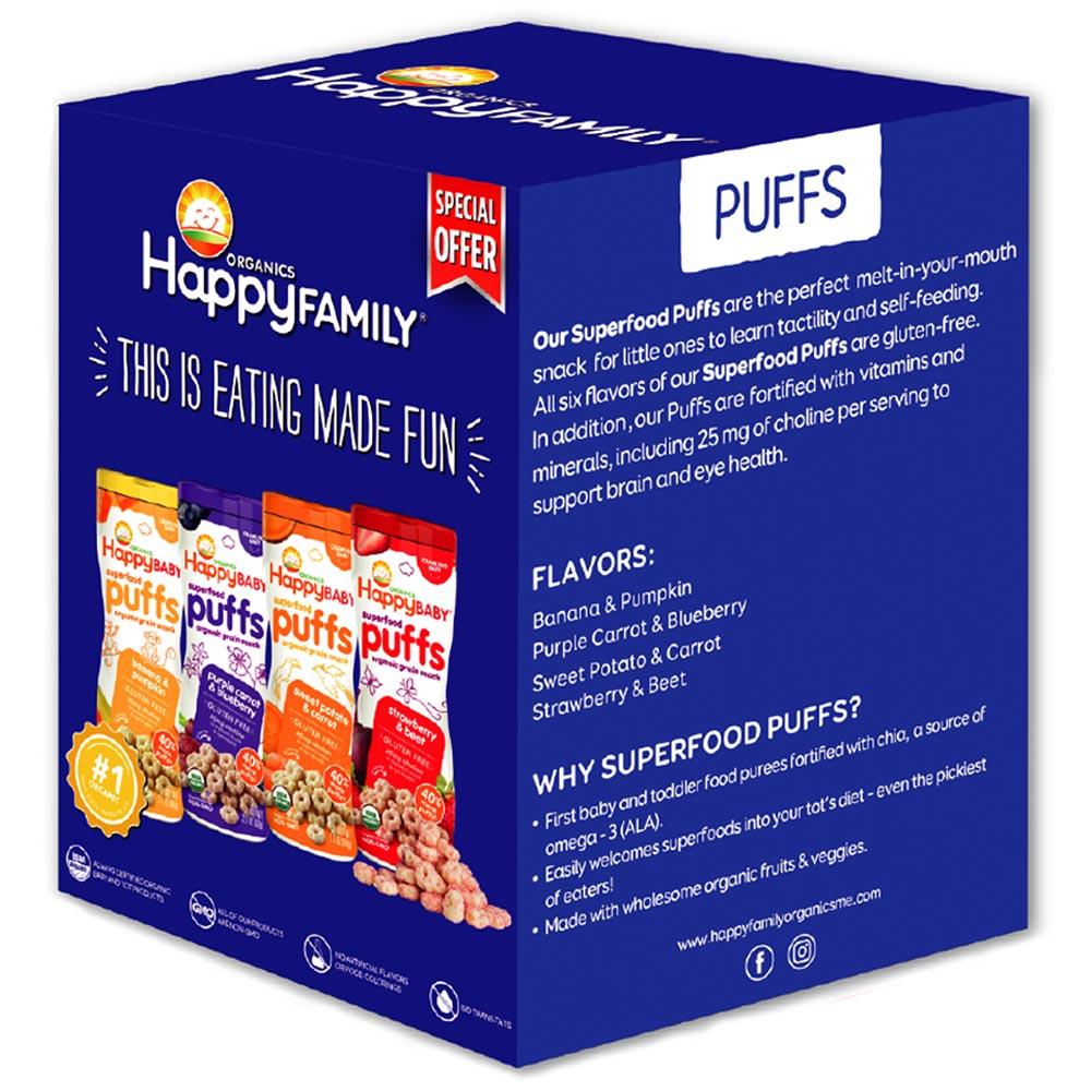 Happy baby hot sale puffs