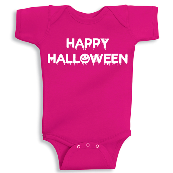 Twinkle Hands Happy Halloween, Pink Baby Onesie, Bodysuit, Romper
