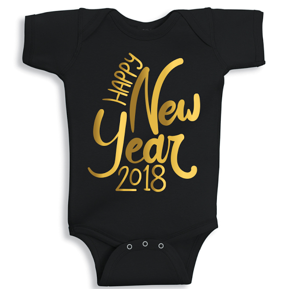 Happy new top year onesie