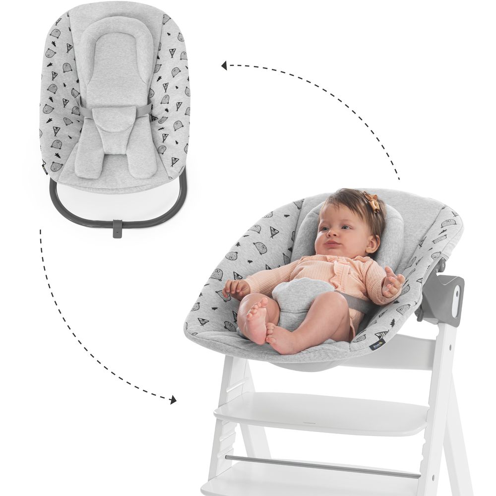 Hauck - Alpha+ 2-Piece Newborn Set - White & Nordic Grey