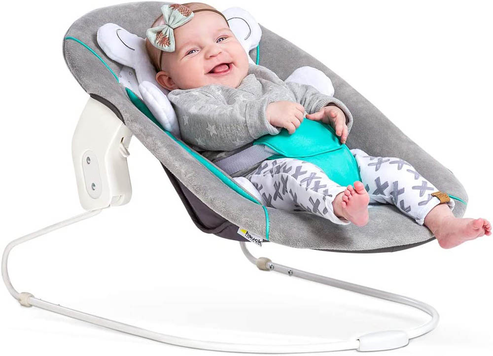 Hauck - Alpha+ Wooden High Chair & 2 in 1 Bouncer - Bear Hearts Grey