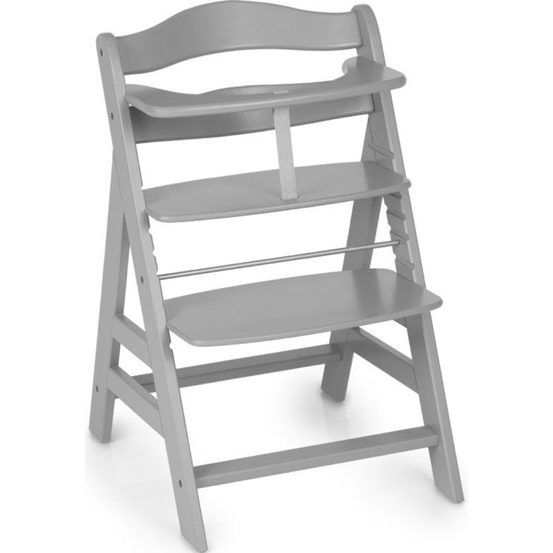 Hauck - Alpha Plus Wooden Height Adjustable Highchair - Grey