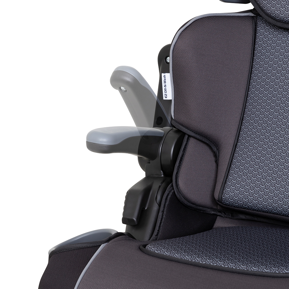 Babytrend 2-in-1 Protect Booster Seat – Grey Tech, 9M+, High-Back to No-Back, Side Impact Protection, Compact Fold