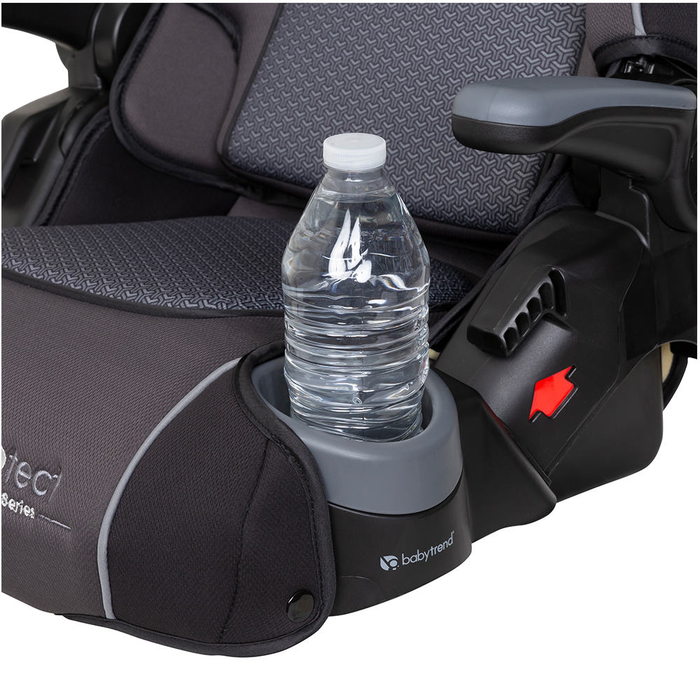 Babytrend 2-in-1 Protect Booster Seat – Grey Tech, 9M+, High-Back to No-Back, Side Impact Protection, Compact Fold