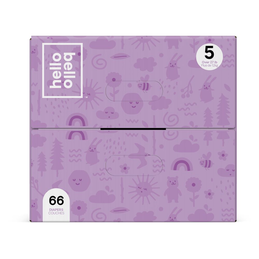 Hello Bello Club Diaper - Bees/Butterflies - Girl - Size 5 (12kg+) - 66pcs