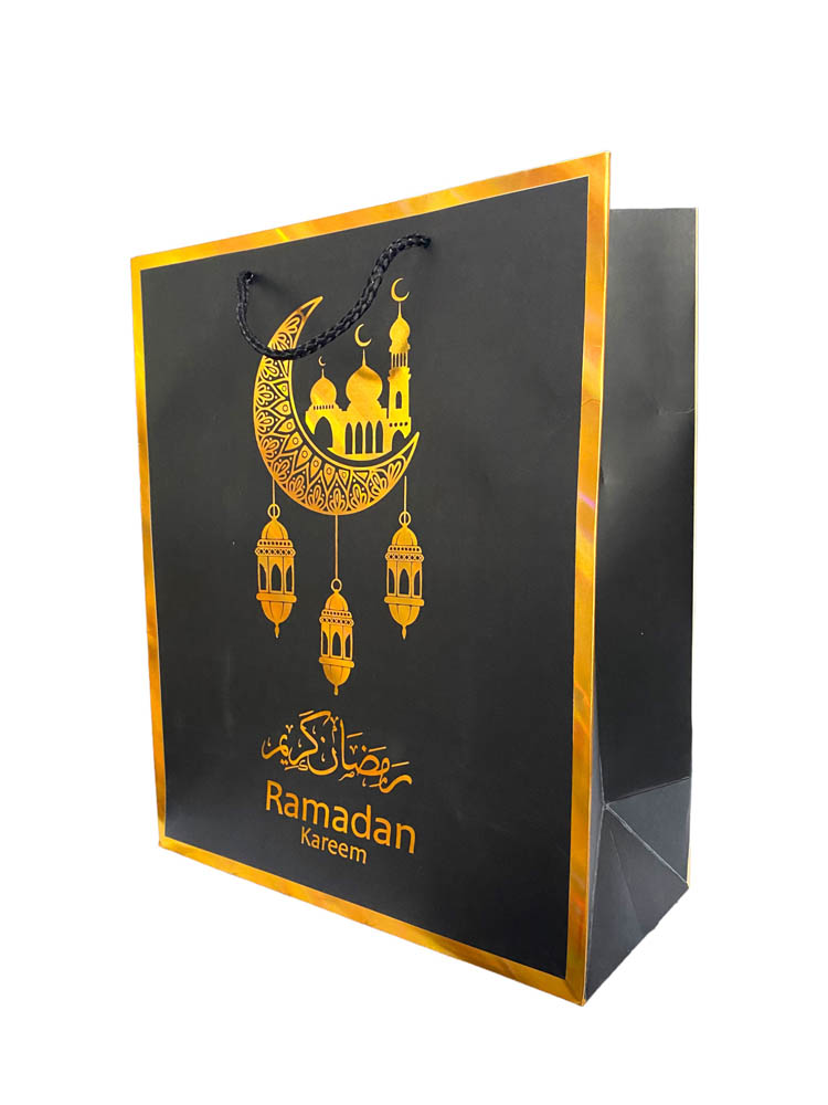 Highland - 6 Pc Black & Gold Ramadan Kareem Gift Bags