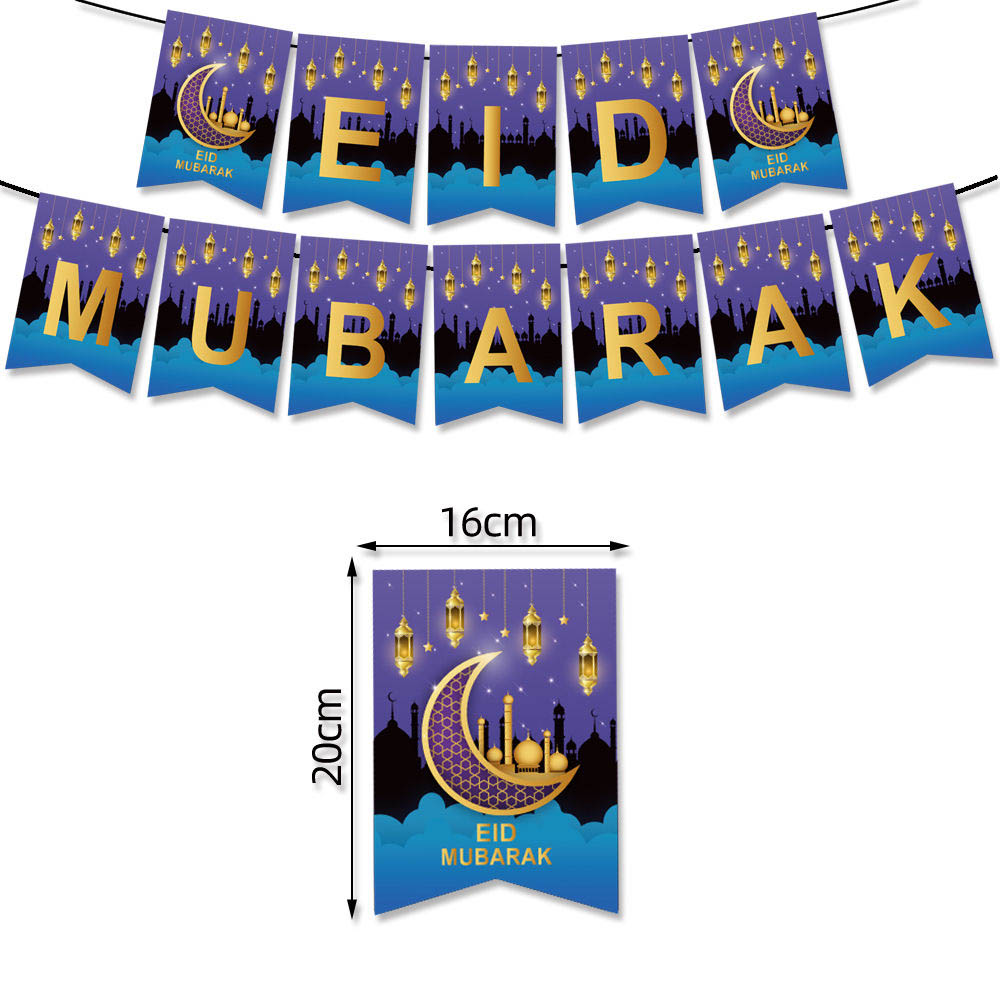 Highland - 92 Pcs Eid Mubarak Tableware Decoration Set