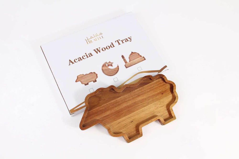 HilalFul - Acacia Wood Tray - Sheep