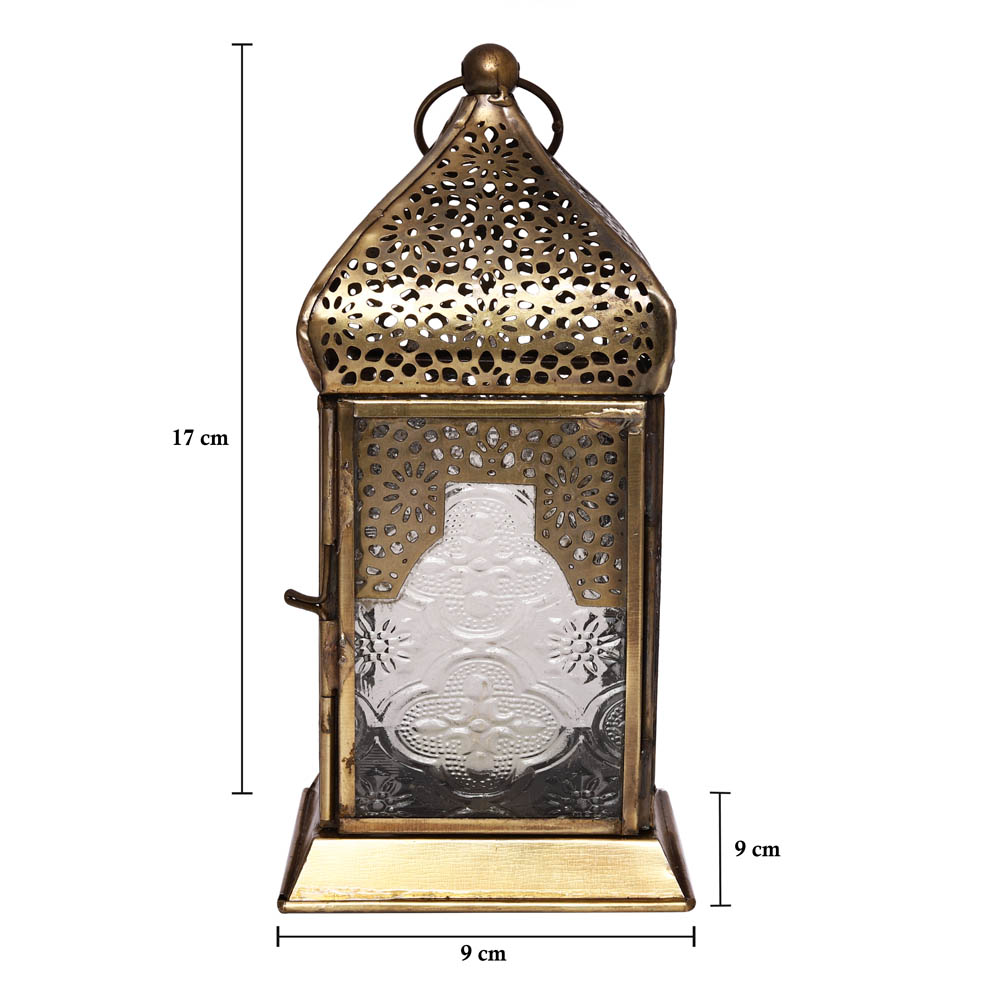 HilalFul - Authentic Handmade Lantern Medium - Clear Glass
