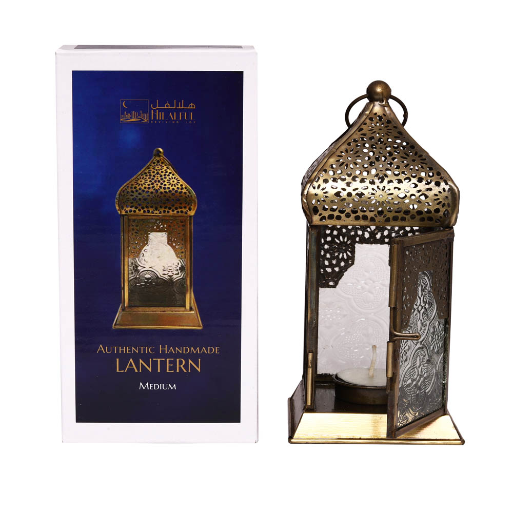 HilalFul - Authentic Handmade Lantern Medium - Clear Glass