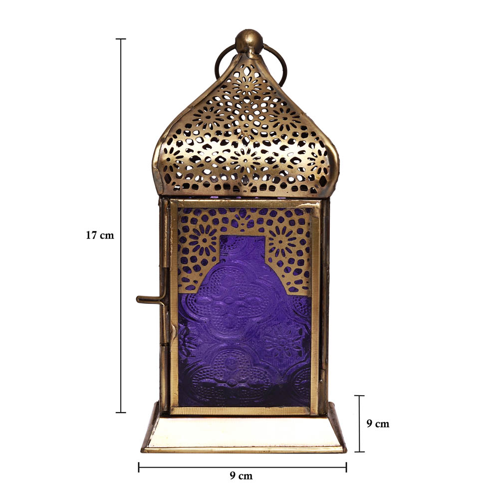 HilalFul - Authentic Handmade Lantern Medium - Purple
