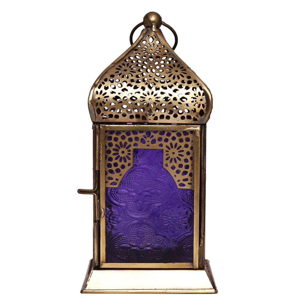 HilalFul - Authentic Handmade Lantern Medium - Purple