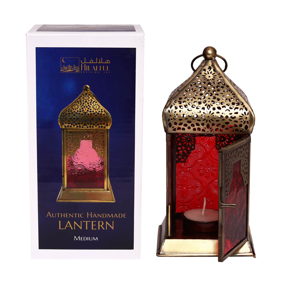 HilalFul - Authentic Handmade Lantern Medium - Red