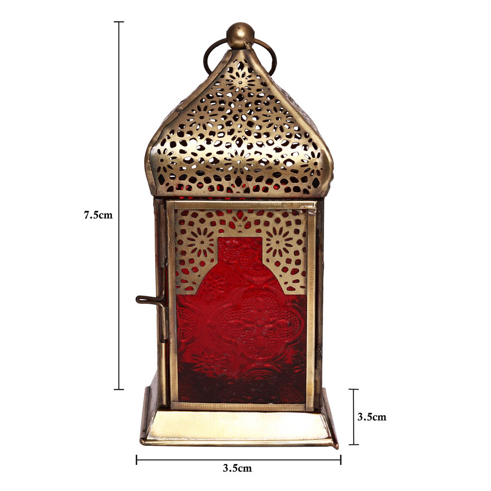 HilalFul - Authentic Handmade Lantern Medium - Red