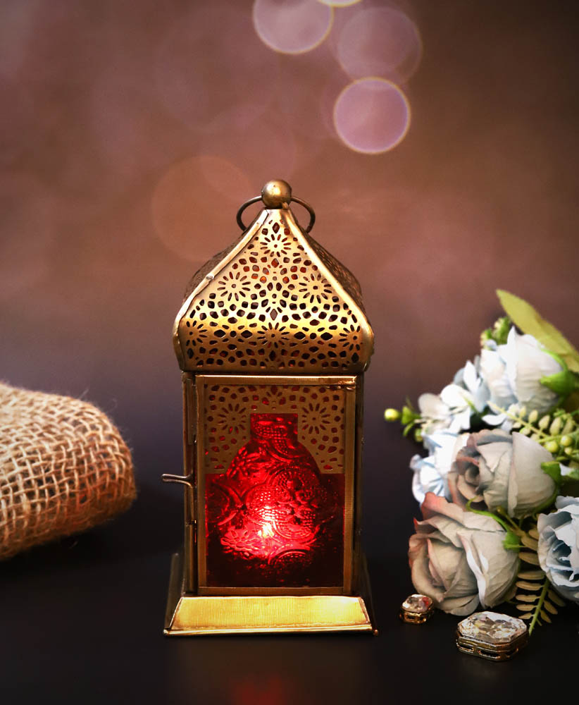 HilalFul - Authentic Handmade Lantern Medium - Red